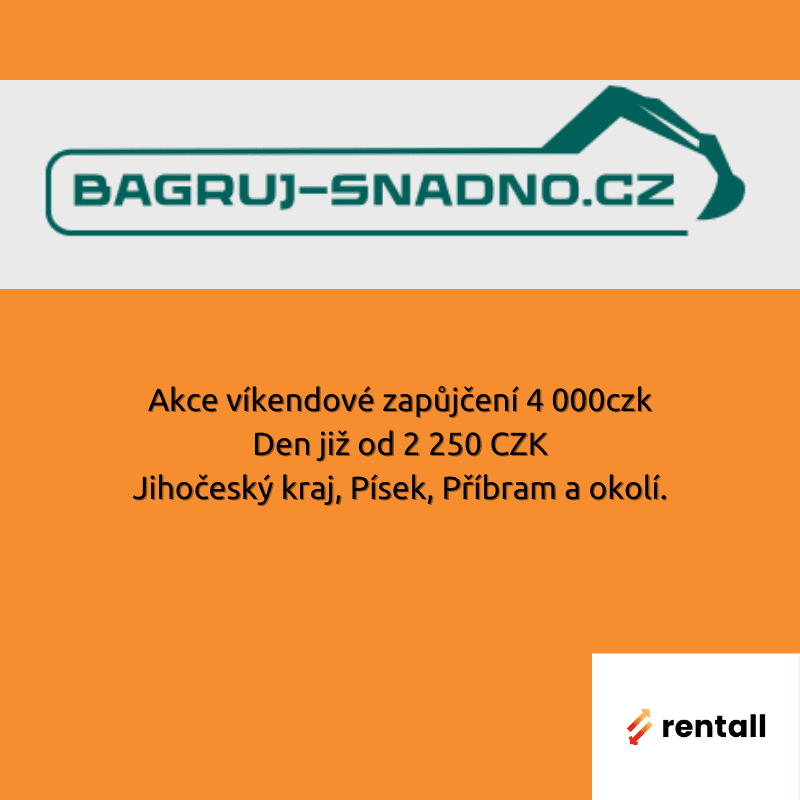 Pronájem stavební techniky snadno a rychle s bagruj-snadno cz