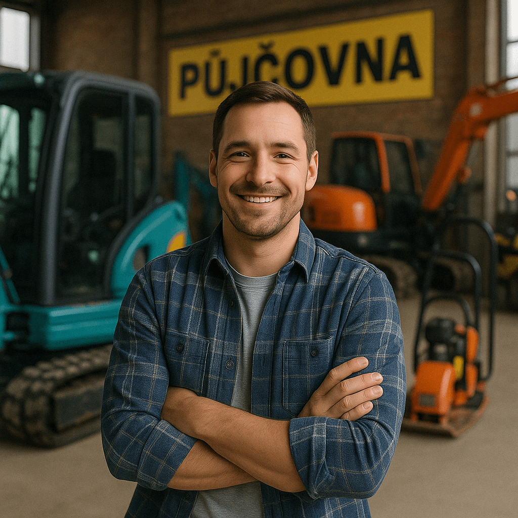 pujčovna usměvavý chlápek